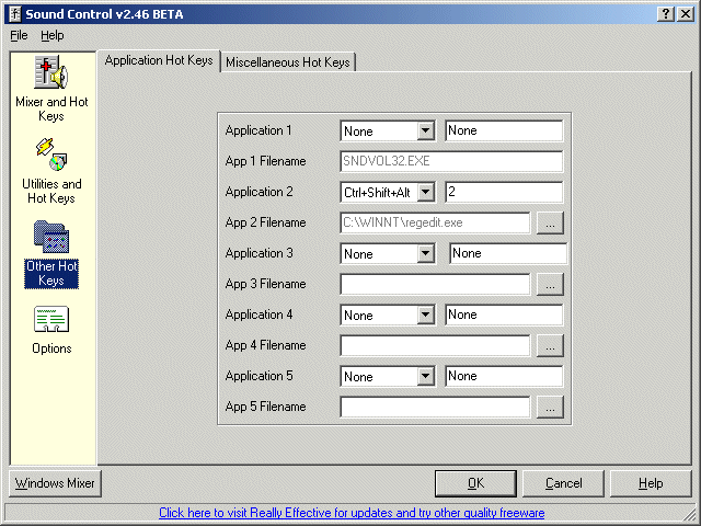 Application Hot Keys